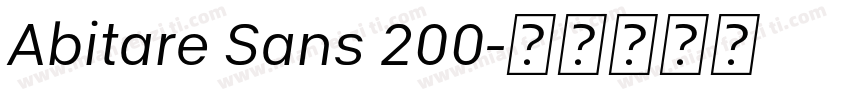 Abitare Sans 200字体转换